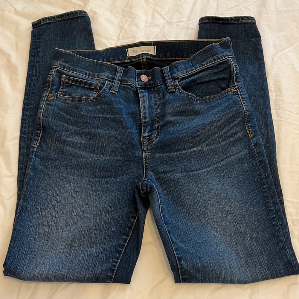 Madewell Roadtripper Womens Size 28 High Rise Stretch Skinny Medium Dark Wash
